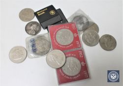 A collection of Victorian and later coins