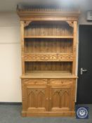 ***** Lot Withdrawn from Auction - A heavily carved pine Gothic style bookcase,