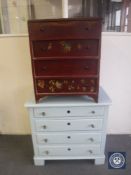 Two mid 20th century painted chests