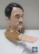 A novelty cast iron Hitler nut cracker