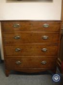 A Regency mahogany four drawer chest, width 97 cm.