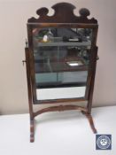 A George III walnut dressing table mirror