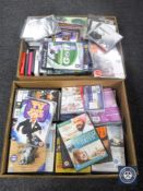 Two boxes of DVD's,