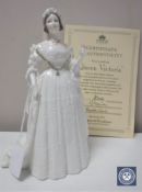 A Coalport Royal Brides Collection limited edition figure, Queen Victoria, number 4826/7500,