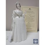 A Coalport Royal Brides Collection limited edition figure, Queen Victoria, number 4826/7500,