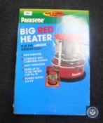 A boxed Parasene big red greenhouse heater