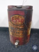 A mid 20th century Esso two stroke motor oil can with tap