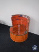 An oil drum tub chair