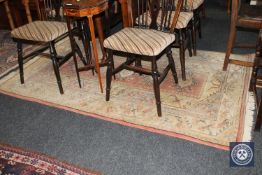 A fringed woollen Anatolian Melas rug on pink ground