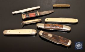 A group of antique and later penknives