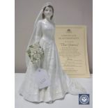 A Coalport Royal Brides Collection limited edition figure, The Queen, number 991/7500,