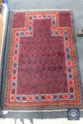Afghan prayer rug,