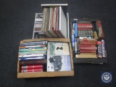 Two boxes of books and a box of LP records,