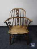 An antique elm and ash country chair