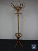 A Bentwood hat and coat stand
