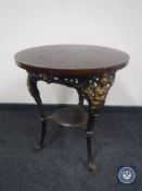 A cast iron Britannia bar table