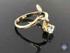 An 18ct gold diamond set ring, approximately 0.