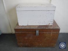 Two mid 20th century storage boxes