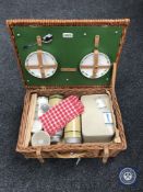 A wicker cased Sirram picnic set