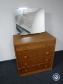 A teak four drawer dressing chest by Gibbs