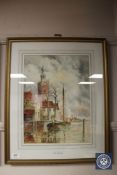 L Van Staaten : Veere, Zeeland, watercolour, 40 cm x 30 cm, signed, framed.