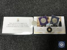 A Queen Elizabeth II 90th Birthday 9ct gold commemorative coin cover, a limited edition of 499,