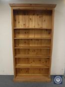 A set of pine open shelves