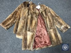 Two mink fur coats