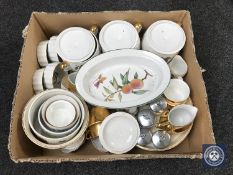 A box of Royal Worcester Evesham oven dishes and jars,