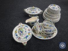 Thirty-seven pieces of Masons Regency dinner ware