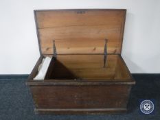 An antique pine joiners box