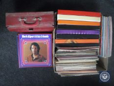 A box of LP records and LP box sets of easy listening and further case of LP records