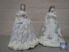 Two Royal Worcester limited edition figures, The Last Waltz, number 9277/12500, with certificate,