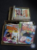 Two boxes of 21st century Beano comics