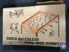 A boxed mid 20th century Gioco Del Calcio table football game