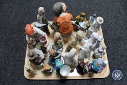 A collection of twenty-one Continental and miscellaneous figures and ornaments.
