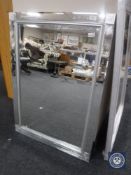 A silvered and glass sectional mirror