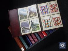 Fifteen albums of Royal Mail Stamp Card Series postcards