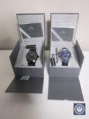 Two boxed gent's Globenfeld wristwatches