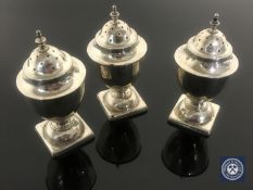 A set of three silver sifters CONDITION REPORT: 79g gross