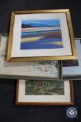 A gilt framed Pam Carter signed limited edition print, Rhum from Arisaig, number 511 of 850,