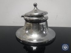 An early 20th century silver presentation inkwell