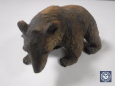 A Black Forest carved bear