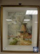 L Van Staaten : Pependercht, watercolour, 40 cm x 30 cm, signed, framed.