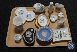A collection of twenty pieces of various Wedgwood, Minton, Worcester and Aynsley china.