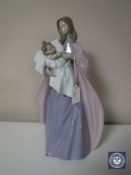 A Nao figure of a mother with child,