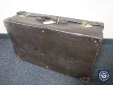 A vintage leather luggage case