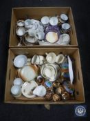 Two boxes of part tea sets, Victorian tea china,