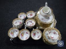 A tray of forty two-pieces of Hammersley floral and gilded tea china CONDITION REPORT: