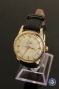 A gent's gold capped and stainless steel Omega Seamaster automatic centre seconds wristwatch